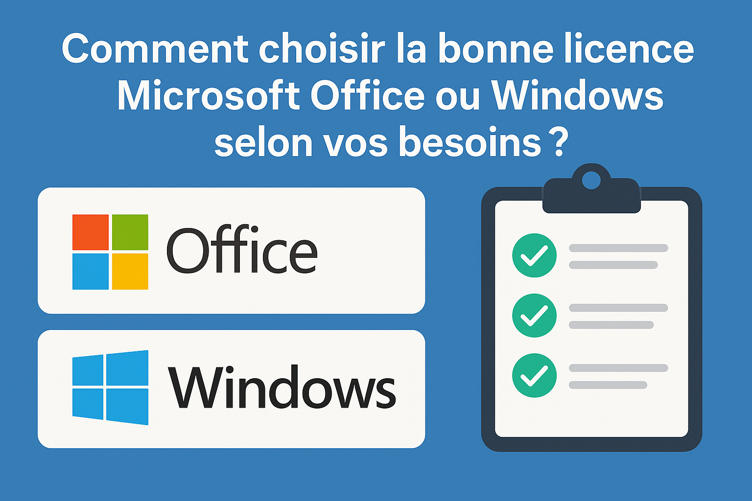 Comment choisir la bonne licence Microsoft Office ou Windows selon vos besoins